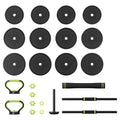 Everfit 25kg Adjustable Dumbbells Set Kettlebell Weight Plates Barbell