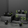 Everfit 25kg Adjustable Dumbbells Set Kettlebell Weight Plates Barbell