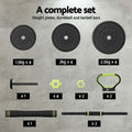 Everfit 25kg Adjustable Dumbbells Set Kettlebell Weight Plates Barbell