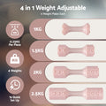 Everfit 2x2.5kg Adjustable Dumbbells 4-in-1 Weights Home Gym