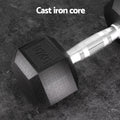 Everfit 20kg Hex Dumbbells Set 2x10kg Weights Gym Lifting