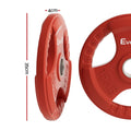 Everfit Olympic Weight Plates 15kg Red Dumbbell Barbell Home Gym