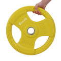 Everfit Olympic Weight Plates 20kg Dumbbell Barbell Yellow Home Gym