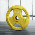 Everfit Olympic Weight Plates 20kg Dumbbell Barbell Yellow Home Gym