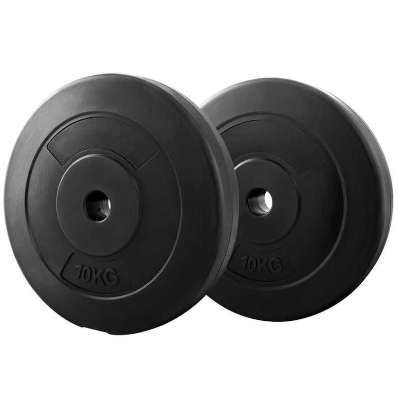 Everfit Weight Plates 2x10kg Standard Barbell Plate Weight Lifting