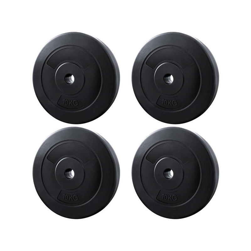 Everfit 40kg Barbell Weight Plates Standard Home Gym Press Fitness