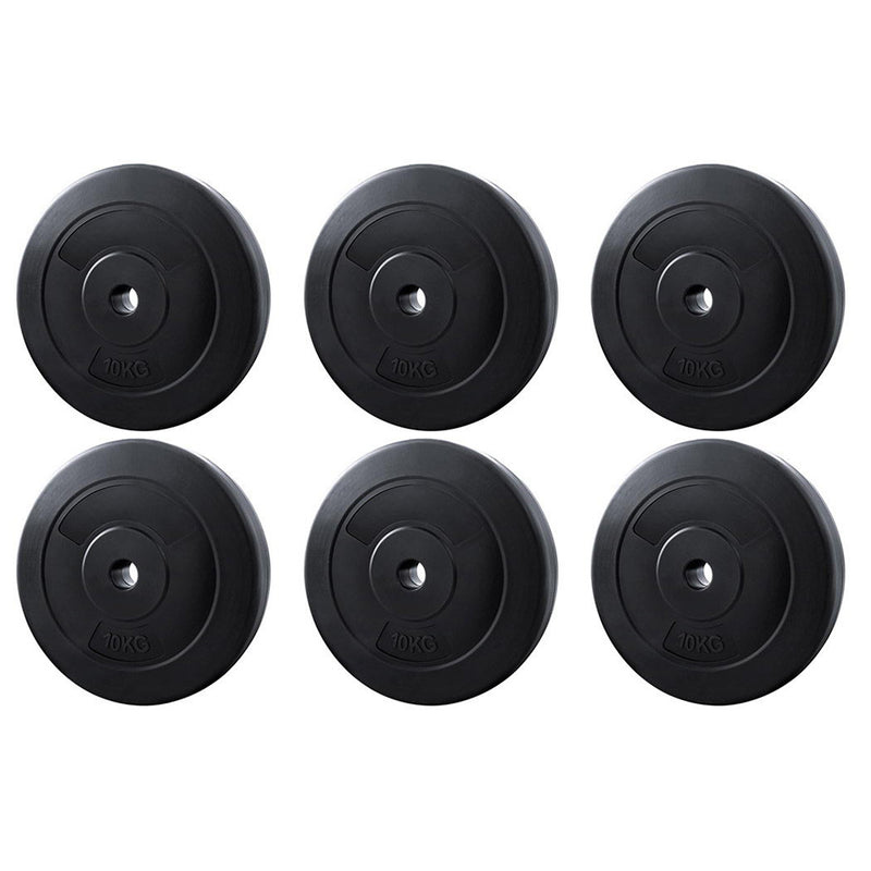 Everfit 60kg Barbell Weight Plates Standard Home Gym Press Fitness