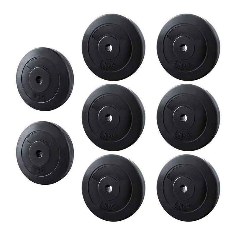 Everfit 70kg Barbell Weight Plates Standard Home Gym Press Fitness