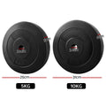 Everfit 70kg Barbell Weight Plates Standard Home Gym Press Fitness