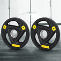 Everfit Olympic Weight Plates 5kg x2 Dumbbells Barbells Home Gym