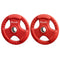 Everfit Olympic Weight Plates 15kg x2 Red Dumbbell Barbell