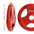 Everfit Olympic Weight Plates 15kg x2 Red Dumbbell Barbell