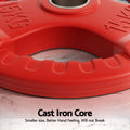 Everfit Olympic Weight Plates 15kg x2 Red Dumbbell Barbell