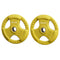 Everfit Olympic Weight Plates 20kg x2 Dumbbell Barbell Yellow