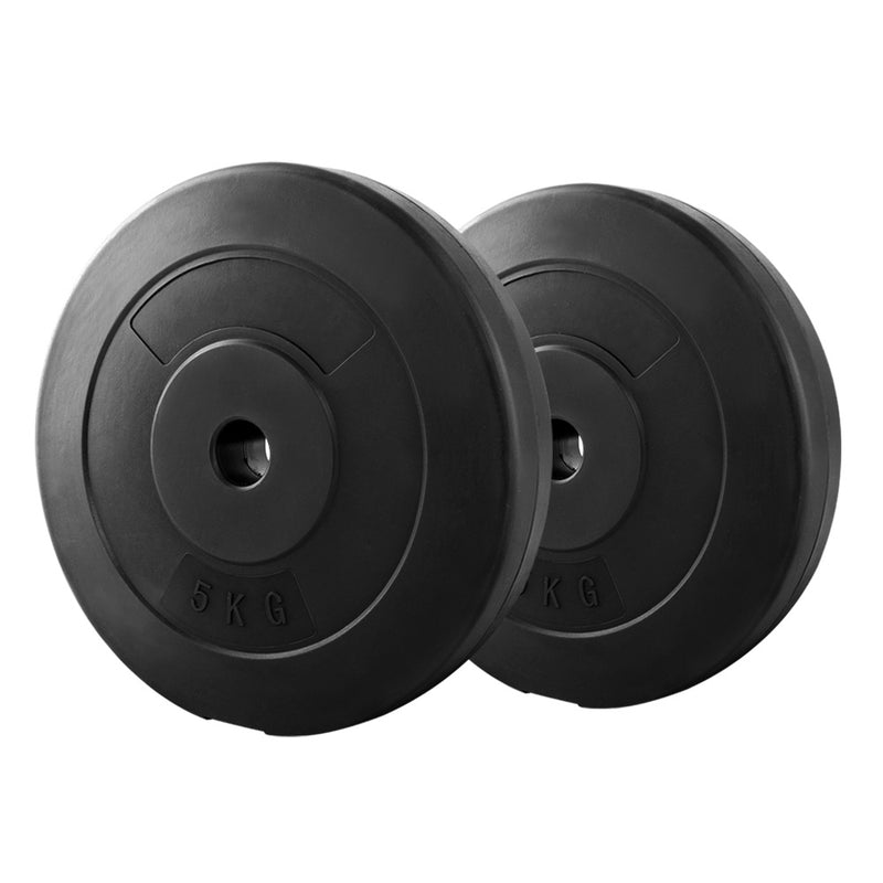 Everfit 5kg Weight Plates Standard 2pc Barbell Lifting