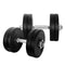 Everfit 25kg Dumbbell Set with Bench Weight Plates Dumbbells