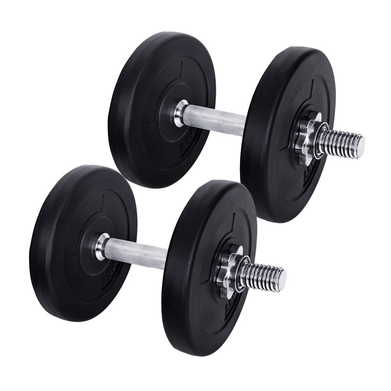 Everfit 15kg Dumbbell Set Weight Plates Lifting Bench Home Gym