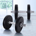 Everfit 15kg Dumbbell Set Weight Plates Lifting Bench Home Gym