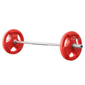 Everfit 36kg Barbell Set 120cm Dumbbell Weight Lifting Home Gym Red