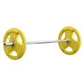 Everfit 46KG Barbell 120CM Yellow Dumbbell Weight Lifting Plates