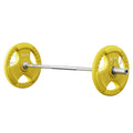 Everfit 46KG Barbell 120CM Yellow Dumbbell Weight Lifting Plates