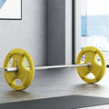Everfit 46KG Barbell 120CM Yellow Dumbbell Weight Lifting Plates
