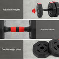 Everfit 20kg Adjustable Dumbbell Barbell Set Weight Plates Home Gym