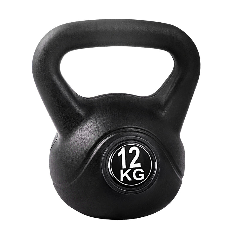 Everfit 12kg Kettlebell Set Weight Lifting Bench Dumbbells Home Gym