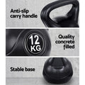 Everfit 12kg Kettlebell Set Weight Lifting Bench Dumbbells Home Gym