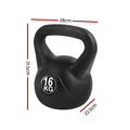 Everfit 16kg Kettlebell Set Weight Lifting Dumbbells Gym Home