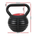 Everfit 18kg Adjustable Kettlebell Set Portable Weight Dumbbells