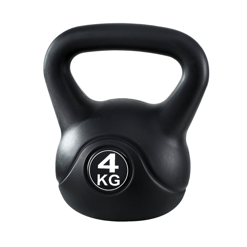 Everfit 4kg Kettlebell Set Weight Lifting Bench Dumbbells Gym Home