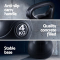 Everfit 4kg Kettlebell Set Weight Lifting Bench Dumbbells Gym Home