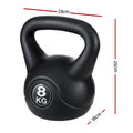 Everfit 8kg Kettlebell Set Weight Lifting Bench Dumbbells Gym Home
