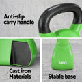 Everfit 8kg Kettlebell Set Weightlifting Bench Dumbbells Gym Home