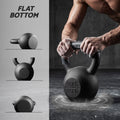 Everfit 16kg Cast Iron Kettlebell Powder Coating Flat Bottom Home Gym