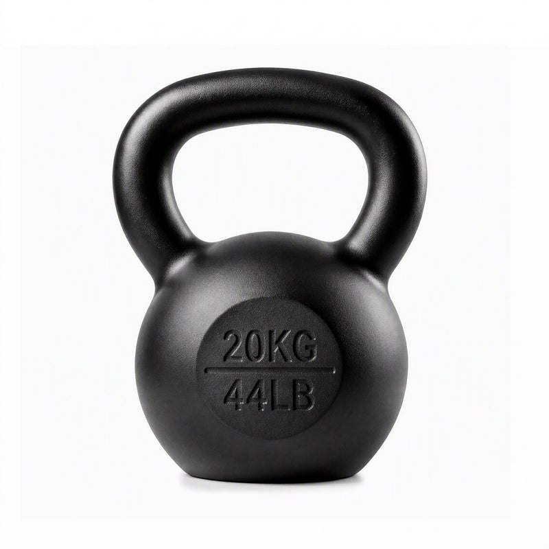 Everfit 20kg Cast Iron Kettlebell Powder Coating Flat Bottom Home Gym