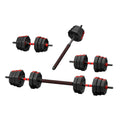 Everfit 40kg Adjustable Dumbbell Barbell Set Weight Plates Home Gym