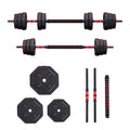 Everfit 40kg Adjustable Dumbbell Barbell Set Weight Plates Home Gym