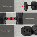 Everfit 40kg Adjustable Dumbbell Barbell Set Weight Plates Home Gym