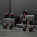 Everfit 40kg Adjustable Dumbbell Barbell Set Weight Plates Home Gym