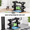 Everfit Dumbbell Rack 200kg Capacity Home Gym Storage Kettlebell