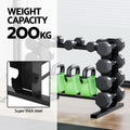 Everfit Dumbbell Rack 200kg Capacity Home Gym Storage Kettlebell