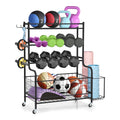 Everfit Dumbbell Rack Weight Storage Home Gym Black