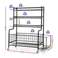 Everfit Dumbbell Rack Weight Storage Home Gym Black