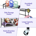 Everfit Dumbbell Rack Weight Storage Home Gym Black