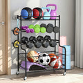 Everfit Dumbbell Rack Weight Storage Home Gym Black