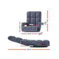 Artiss Floor Chair Lounge Swivel Charcoal