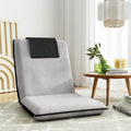 Artiss Floor Lounge Sofa Bed Recliner Chair Folding Grey