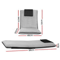 Artiss Floor Lounge Sofa Bed 4X Velvet Cushion Grey